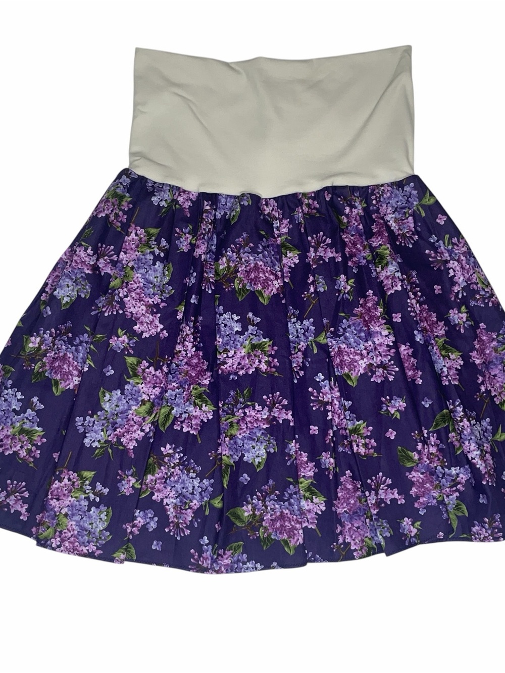 Garment Architect Original Purple Lilac Floral Full Midi Skirt NWT L